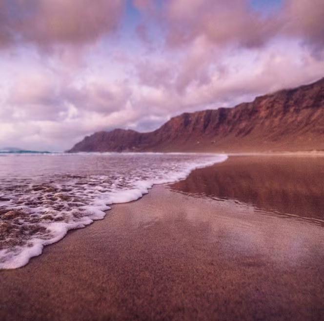 Fotografía de la playa de Famara